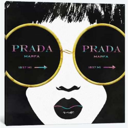 【送料無料】 米国発のお洒落なブランドオマージュアート Tia Mermaid プラダ PRADA キャンバスアート 絵画 インテリア 模様替え 引越し祝い 新築祝い 待合室 会議室