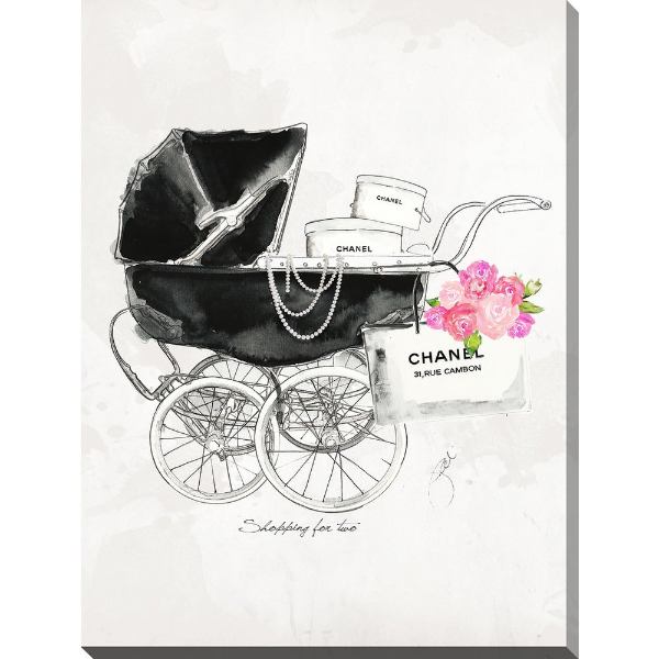 【送料無料】 お洒落なブランドオマージュアート Shopping For Two シャネル CHANEL キャンバスアート ..