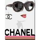 【送料無料】 お洒落なブランドオマージュアート Cc In Shades シャネル CHANEL キャンバスアート 絵画 インテリア 模様替え 引越し祝い 新築祝い 待合室 会議室