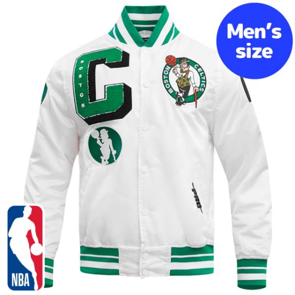 y+N[|z NBAItBV Y AE^[ iCWPbg TeWPbg X^W {XgEZeBbNX BOSTON CELTICS MASHUP SATIN JACKET