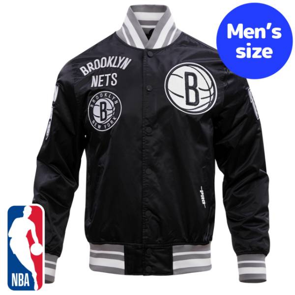 y+N[|z NBAItBV Y AE^[ iCWPbg TeWPbg X^W ubNElbc BROOKLYN NETS RETRO CLASSIC SATIN JACKET