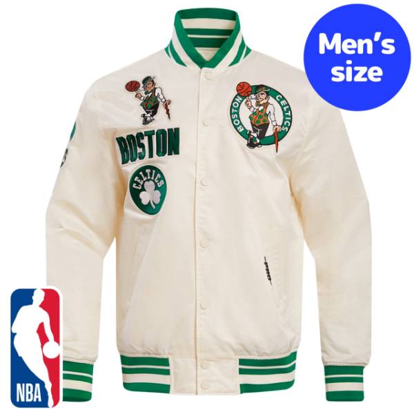 y+N[|z NBAItBV Y AE^[ iCWPbg TeWPbg X^W {XgEZeBbNX BOSTON CELTICS RETRO CLASSIC SATIN JACKET