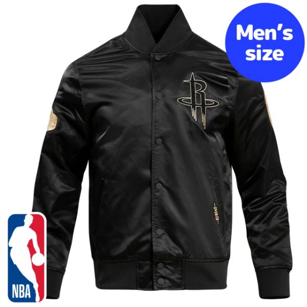 y+N[|z NBAItBV Y AE^[ iCWPbg TeWPbg X^W q[XgEPbc HOUSTON ROCKETS GOLD LOGO SATIN JACKET