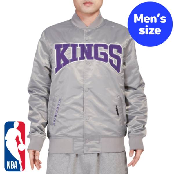 y+N[|z NBAItBV Y AE^[ iCWPbg TeWPbg X^W TNgELOX SACRAMENTO KINGS CREST EMBLEM SATIN JACKET