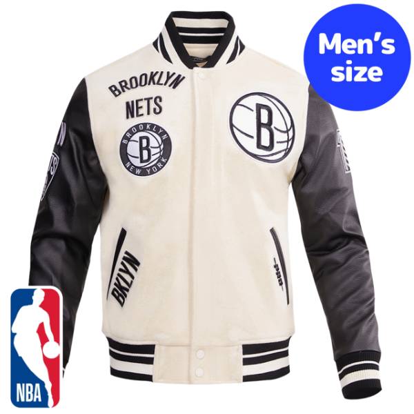 y+N[|z NBAItBV Y AE^[ WPbg o[VeBWPbg X^W ubNElbc BROOKLYN NETS RETRO CLASSIC VARSITY JACKET