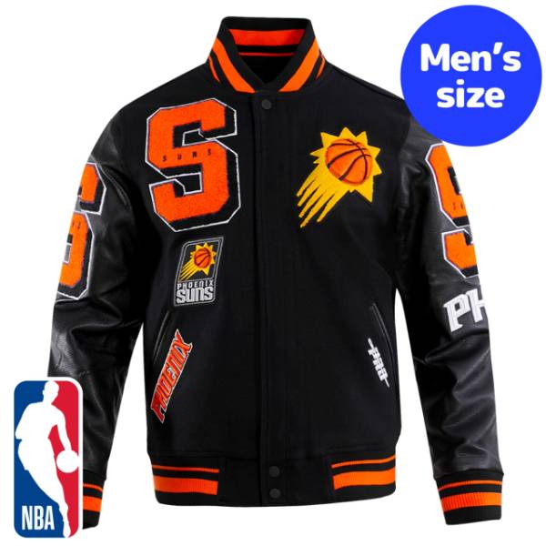 y+N[|z NBAItBV Y AE^[ WPbg o[VeBWPbg X^W PrEfg tFjbNXETY PHOENIX SUNS MASHUP VARSITY JACKET