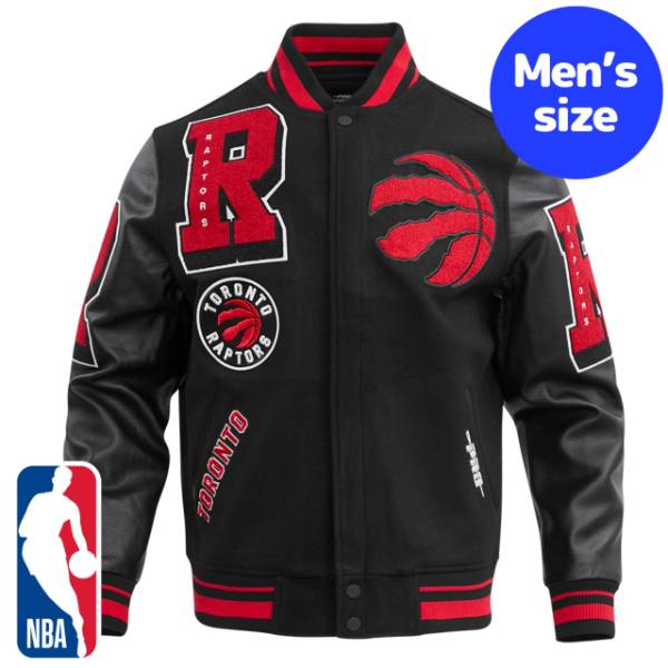 y+N[|z NBAItBV Y AE^[ WPbg o[VeBWPbg X^W ggEv^[Y TORONTO RAPTORS MASHUP VARSITY JACKET