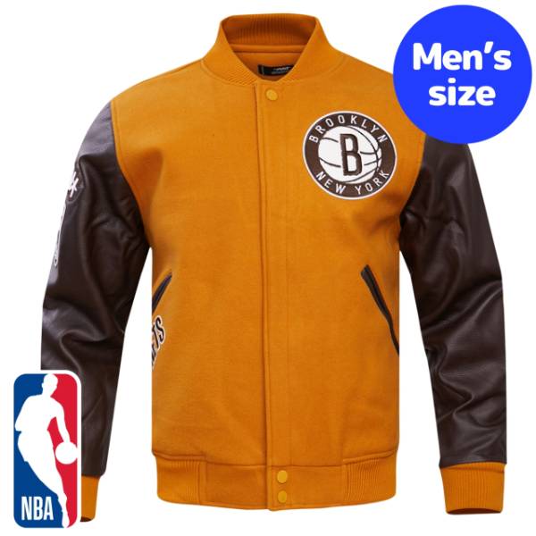 y+N[|z NBAItBV Y AE^[ WPbg o[VeBWPbg X^W ubNElbc BROOKLYN NETS CLASSIC VARSITY JACKET