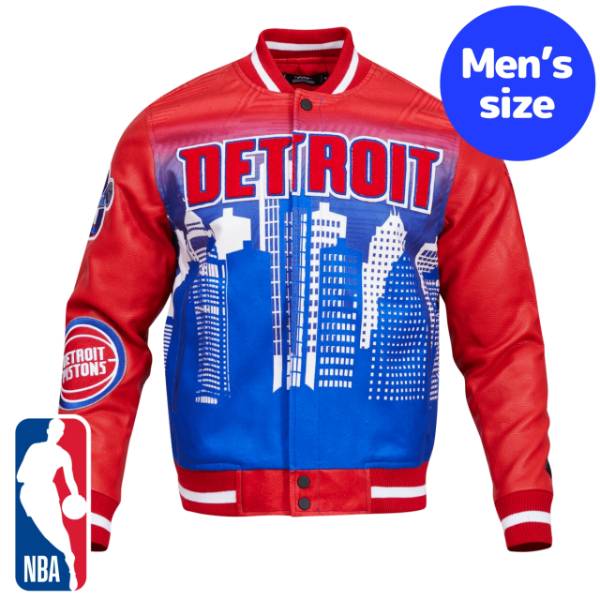 y+N[|z NBAItBV Y AE^[ WPbg o[VeBWPbg X^W obh{[CY fgCgEsXgY DETROIT PISTONS REMIX VARSITY JACKET