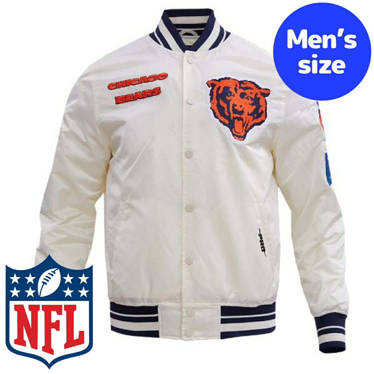 y+N[|z NFLItBV Y AE^[ iCWPbg TeWPbg X^W Atg VJSExA[Y CHICAGO BEARS RETRO CLASSIC SATIN JACKET