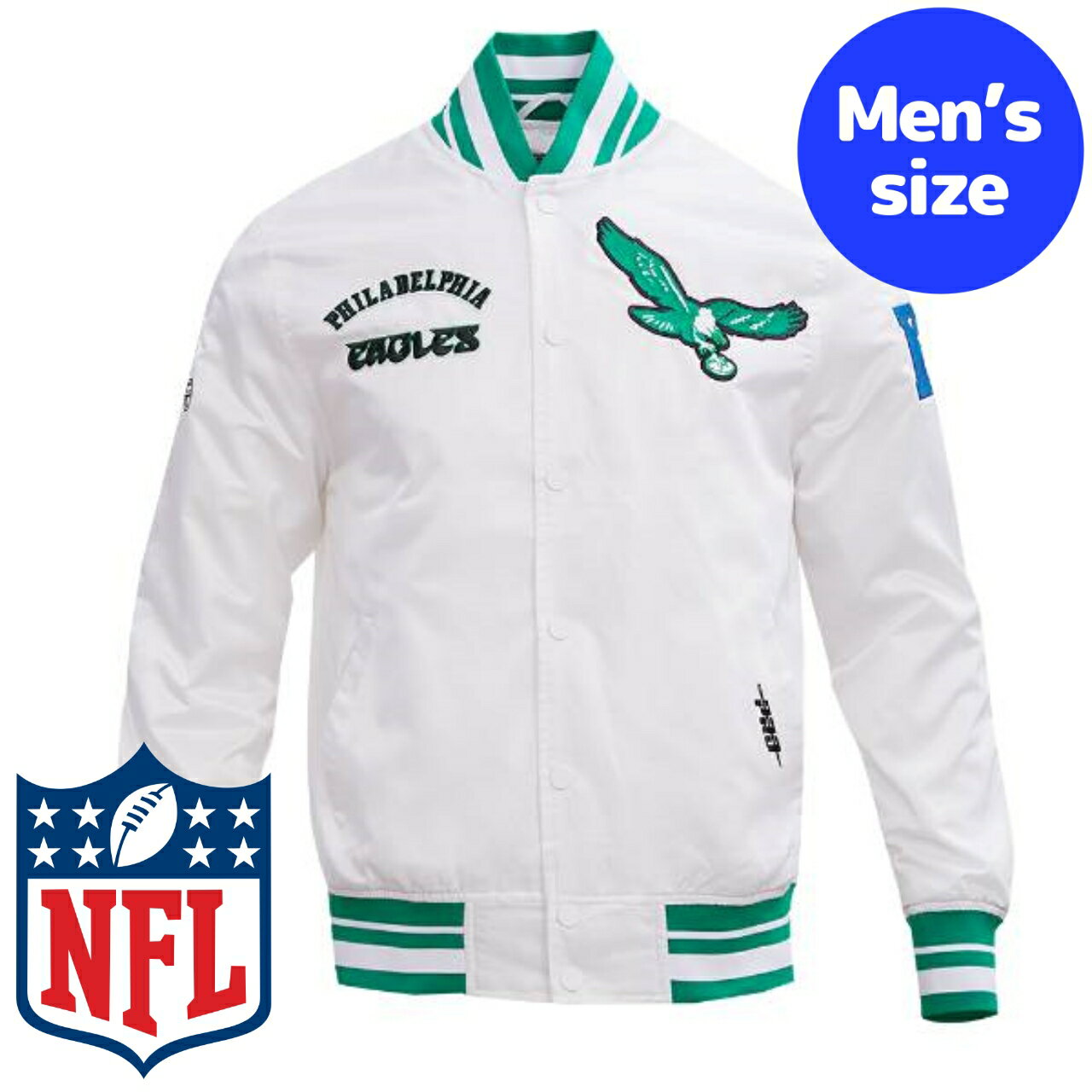 y+N[|z NFLItBV Y AE^[ iCWPbg TeWPbg X^W Atg tBftBAEC[OX PHILADELPHIA EAGLES RETRO CLASSIC SATIN JACKET