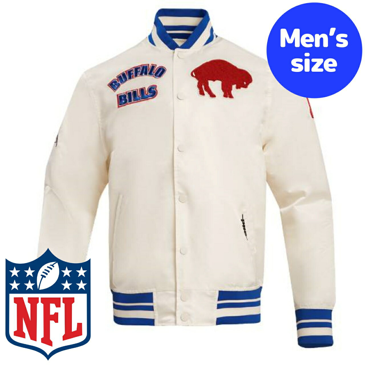 y+N[|z NFLItBV Y AE^[ iCWPbg TeWPbg X^W Atg obt@[ErY BUFFALO BILLS RETRO CLASSIC SATIN JACKET