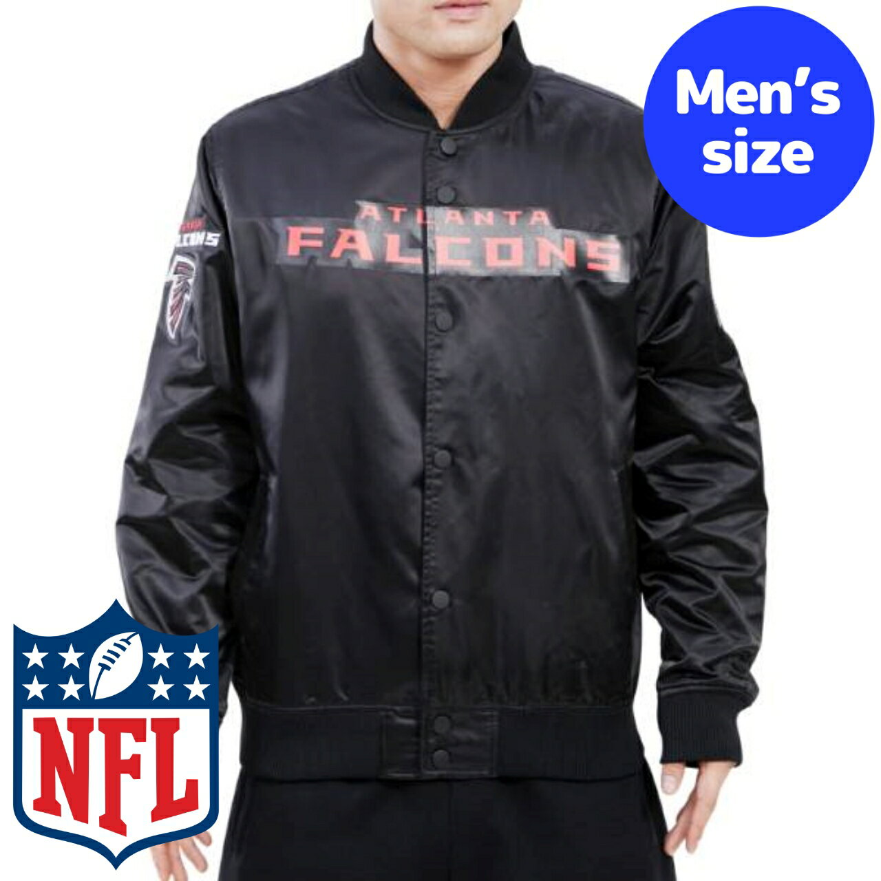 y+N[|z NFLItBV Y AE^[ iCWPbg TeWPbg X^W Atg Ag^Et@RY ATLANTA FALCONS TEAM BIG SATIN JACKET