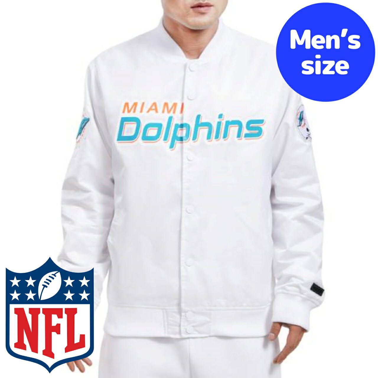 y+N[|z NFLItBV Y AE^[ iCWPbg TeWPbg X^W Atg }CA~EhtBY MIAMI DOLPHINS TEAM BIG SATIN JACKET