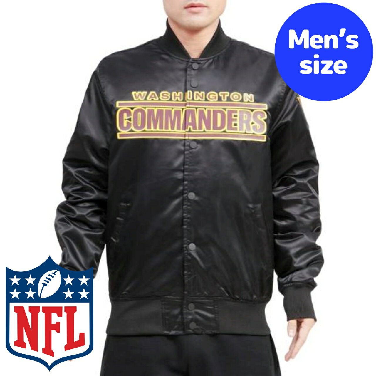 y+N[|z NFLItBV Y AE^[ iCWPbg TeWPbg X^W Atg VgER}_[X WASHINGTON COMMANDERS BIG SATIN JACKET