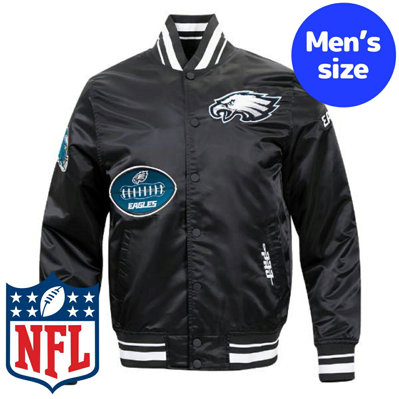 y+N[|z NFLItBV Y AE^[ iCWPbg TeWPbg X^W Atg tBftBAEC[OX PHILADELPHIA EAGLES OLD ENGLISH SATIN JACKET