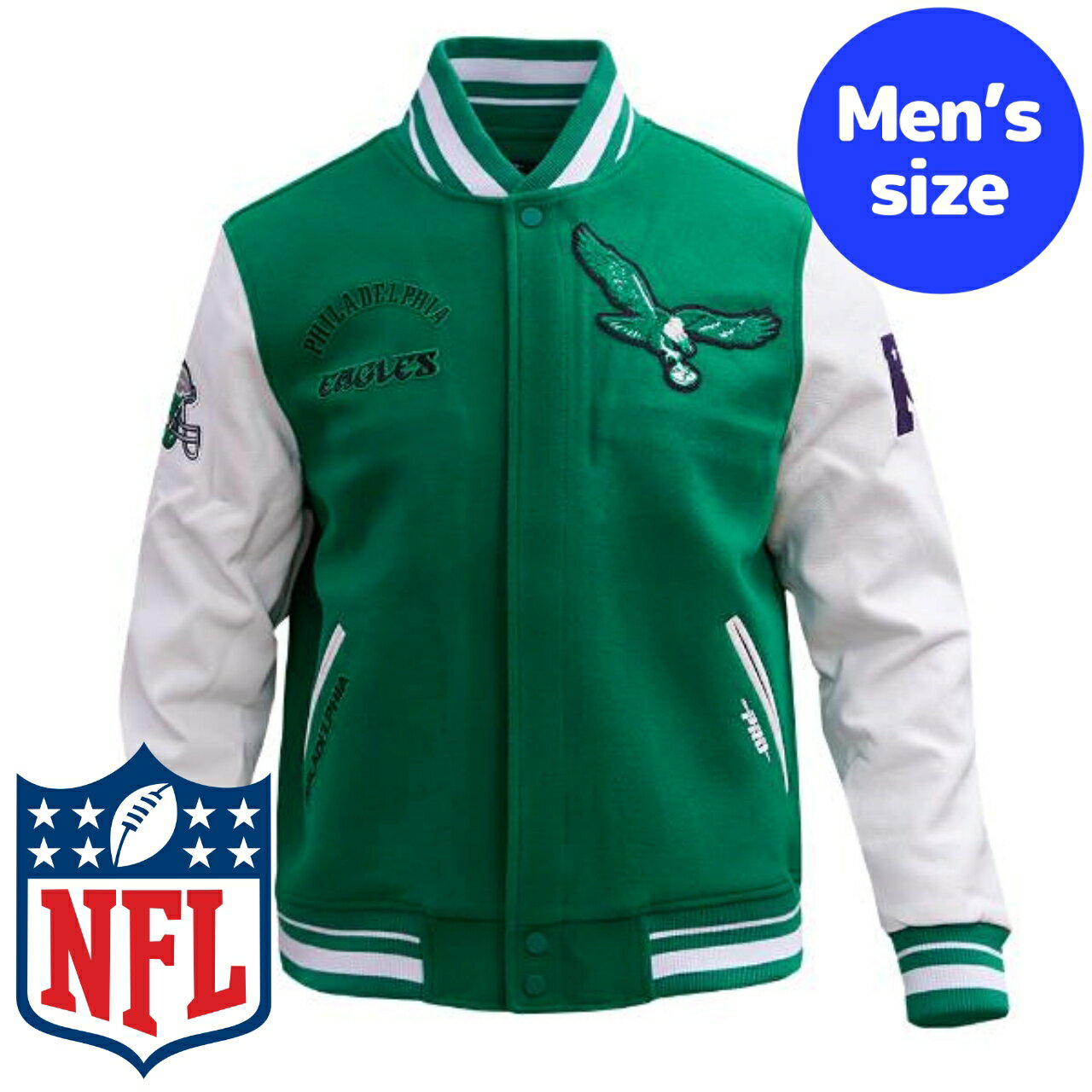 y+N[|z NFLItBV Y AE^[ o[VeBWPbg X^W Atg tBftBAEC[OX PHILADELPHIA EAGLES RETRO CLASSIC VARSITY JACKET