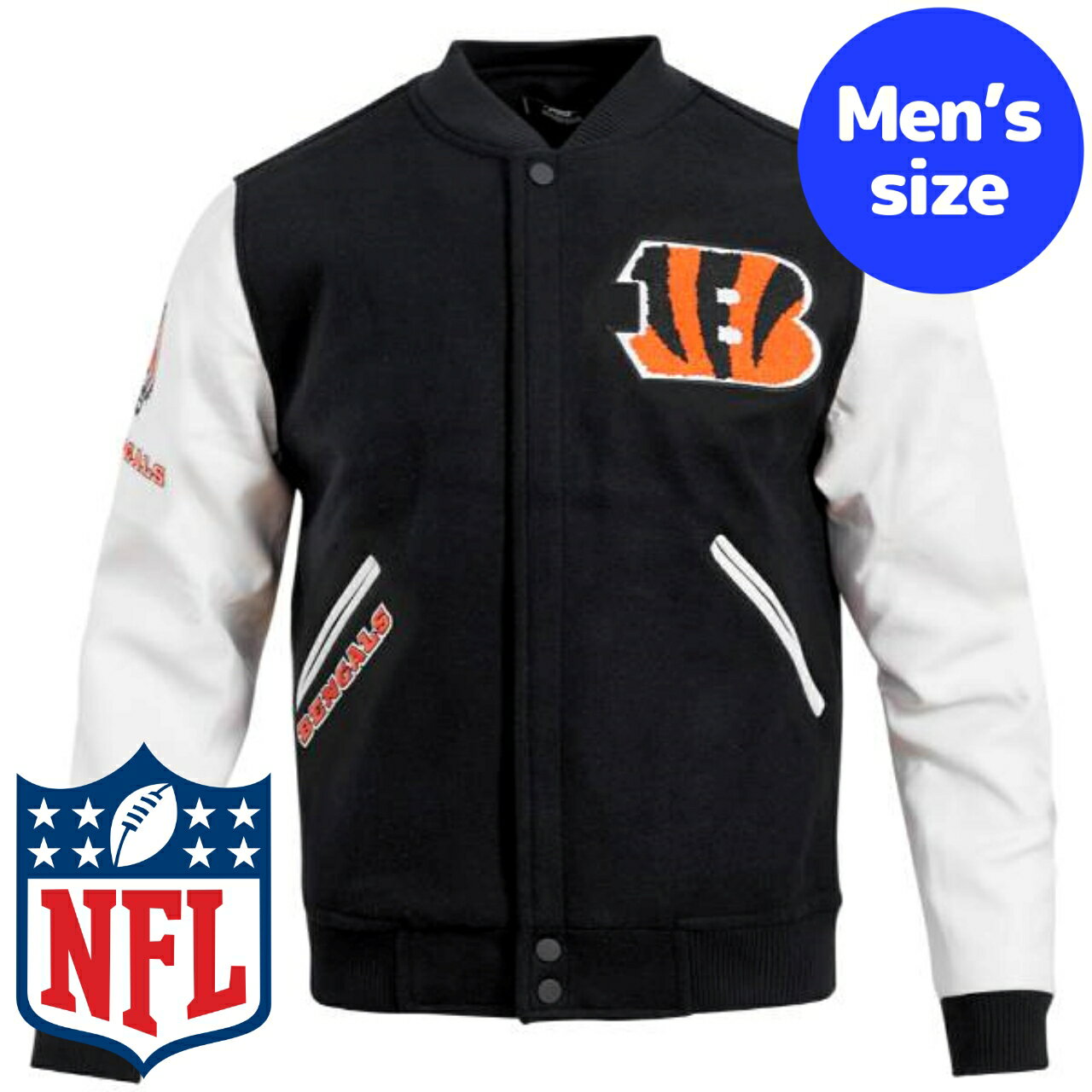 y+N[|z NFLItBV Y AE^[ o[VeBWPbg X^W Atg VVieBExKY CINCINNATI BENGALS CLASSIC VARSITY JACKET