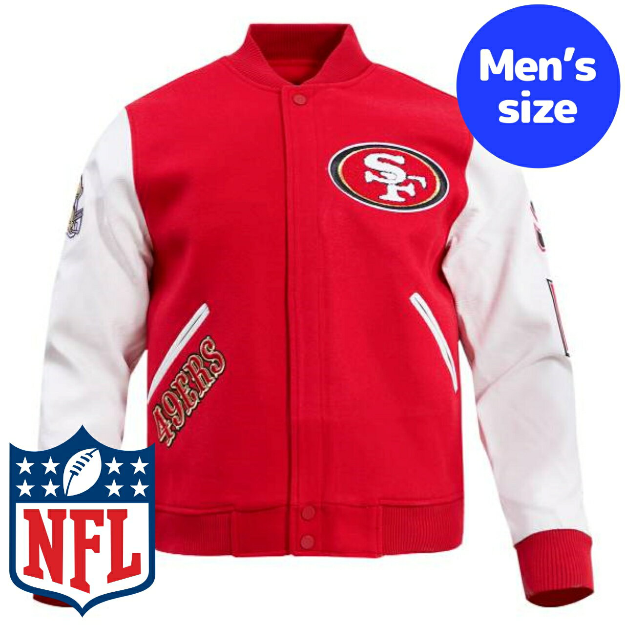 y+N[|z NFLItBV Y AE^[ o[VeBWPbg X^W Atg TtVXRE49ers SAN FRANCISCO 49ERS CLASSIC VARSITY JACKET