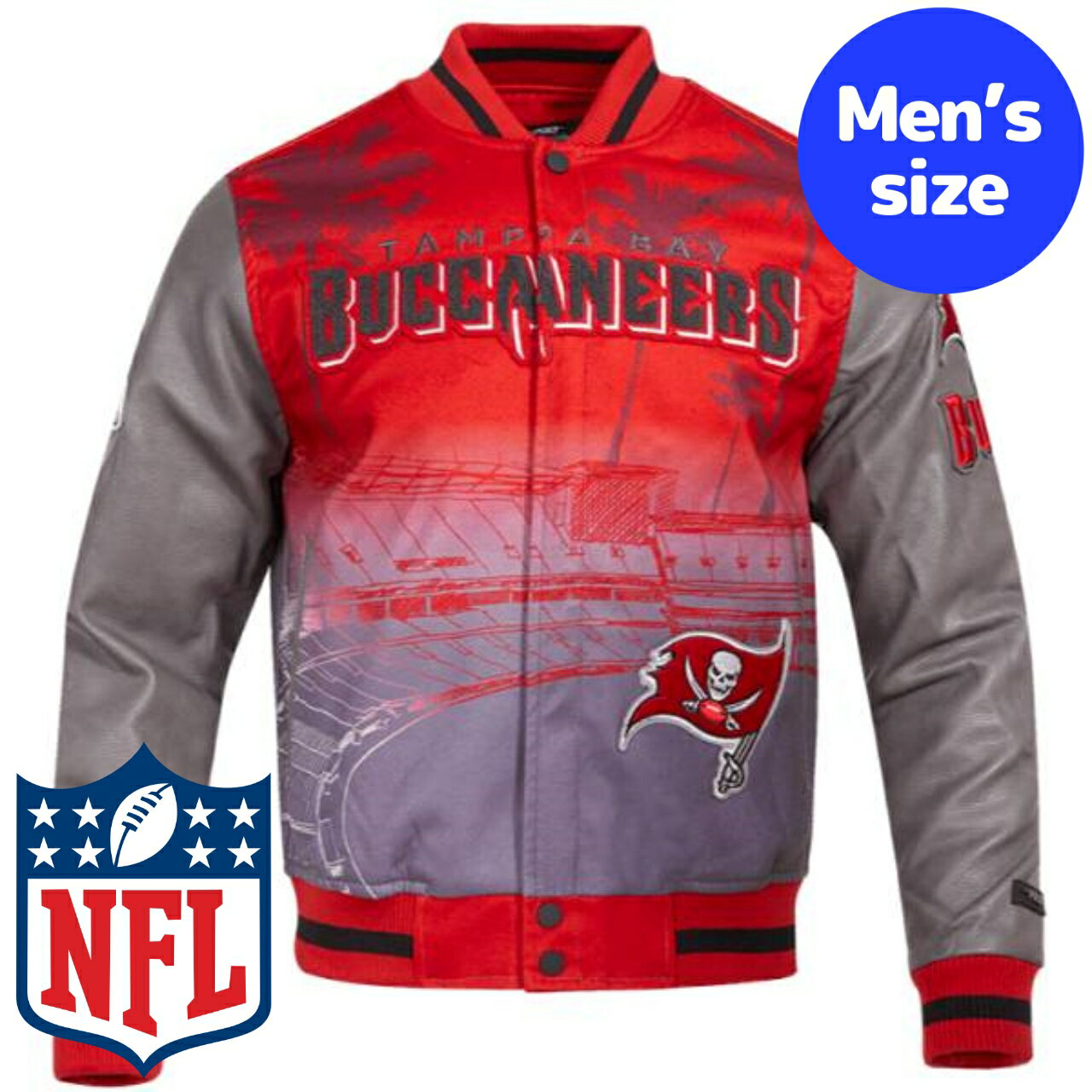 y+N[|z NFLItBV Y AE^[ o[VeBWPbg X^W Atg ^pxCEobJjA[Y TAMPA BAY BUCCANEERS REMIX VARSITY JACKET