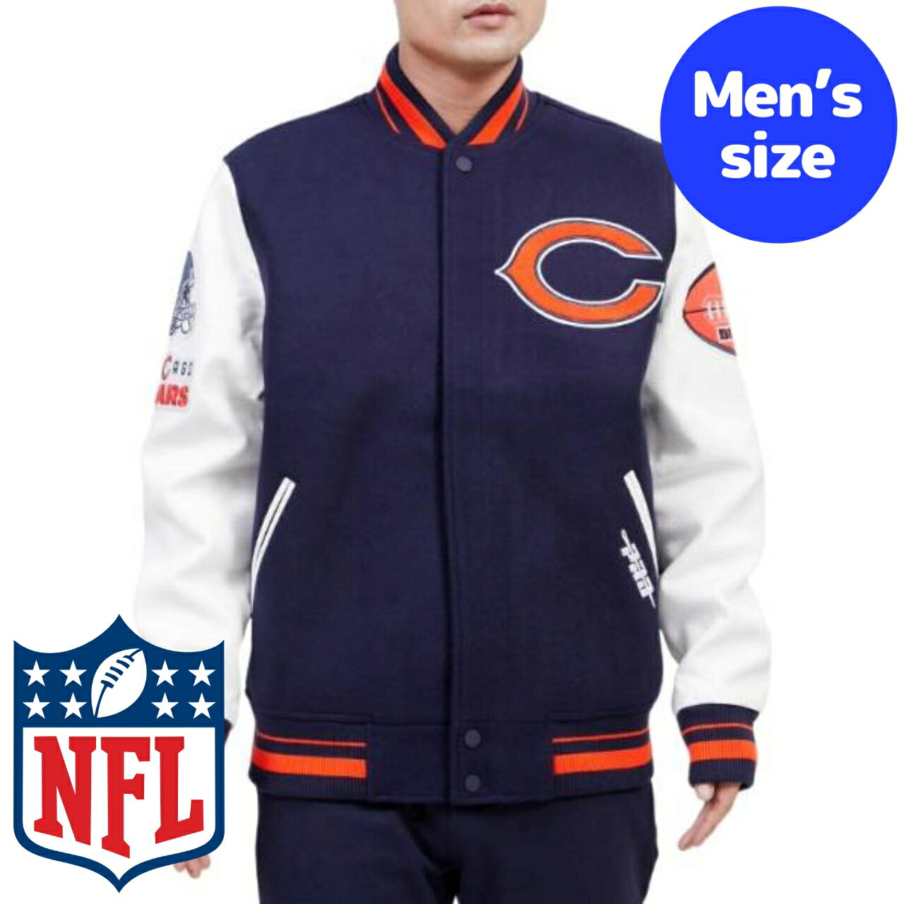 y+N[|z NFLItBV Y AE^[ o[VeBWPbg X^W Atg VJSExA[Y CHICAGO BEARS OLD ENGLISH VARSITY JACKET