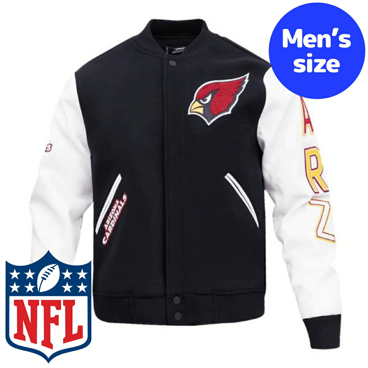 y+N[|z NFLItBV Y AE^[ o[VeBWPbg X^W Atg A]iEJ[WiX ARIZONA CARDINALS CLASSIC VARSITY JACKET