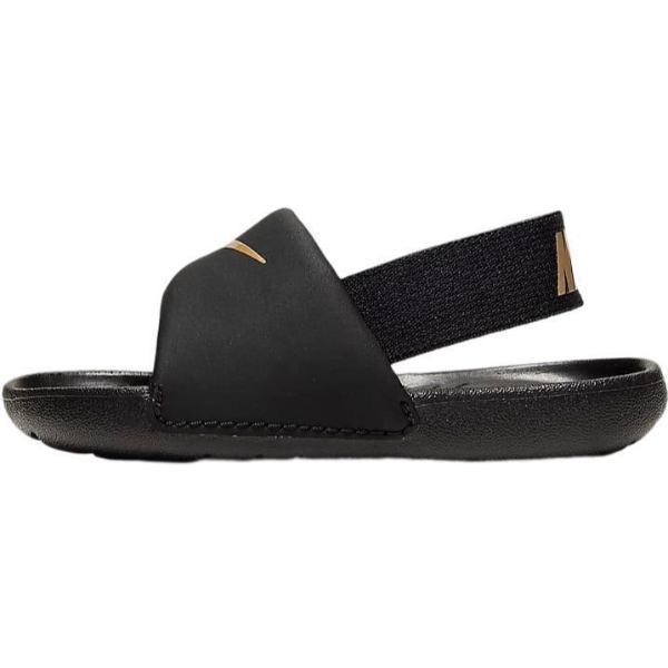【送料無料】【ベビー・キッズ（-16.0cm）】 ナイキ Nike Kawa Slides（Black/Metallic Gold） サンダ..