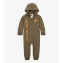 【ニコニコ割引対象】【送料無料】 NIKE ナイキ ベビー用フード付きカバーオール Nike Sportswear Club Hooded Coverall（Medium Olive） 男の子用ジャンプスーツ 女の子用ロンパース 出産祝い