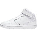 【送料無料+割引クーポン】 nike ナイキ キッズ用サイズ（16.5-22.0cm） Nike Court Borough Mid 2 Shoes（White） 男の子用スニーカー 子供靴 女の子用シューズ くつ 入園入学祝い