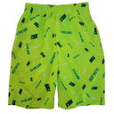 【ニコニコ割引対象】【送料無料】【大人もOK!!】 ナイキ Nike Logofetti swim trunks（Neon Lime） 男の子用海水パンツ 水着 海パン 海水浴 旅行 プール