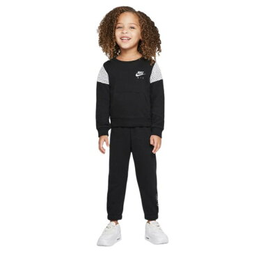 【送料無料+最大6％割引クーポン】 ナイキ Nike Crew and Pants Set（Black） 男の用ジャージ上下2点セット 女の用セットアップ 子供用ジャージセット ユニセックス 男女兼用 スウェットパンツ ジョガー