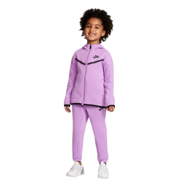 【送料無料+最大6％割引クーポン】 ナイキ Nike Sportswear Tech Fleece Zip Hoodie and Pants Set（Violet Shock） 男の用ジャージ上下2点セット 女の用セットアップ 子供服