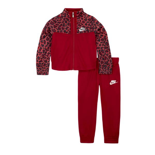 【送料無料+最大6％割引クーポン】 ナイキ Nike Leopard Tracksuit Set（Pomegranate） 男の用ジャージ上下2点セット 女の用セットアップ 子供用ジャージセット ユニセックス スウェットパンツ ジョガー