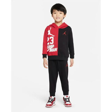 【送料無料+5％割引クーポンあり】 NIKE ナイキ ジョーダン 男の子用Jordan Jumpman 23 パーカー上下2点セット（Black） 男女兼用 ユニセックス 子供用上下セットアップ ベビーキッズセット商品 出産祝い