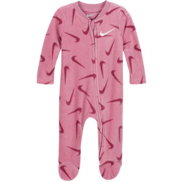 【送料無料+最大6%割引クーポン】 ナイキ Nike Microfleece Footed Coverall(Elemental Pink) フリース足つきカバーオール ロンパース 出産祝い 下着 肌着 パジャマ 女の子用