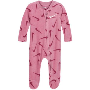 【送料無料+最大6％割引クーポン】 ナイキ Nike Microfleece Footed Coverall（Elemental Pink） フリース足つきカバーオール ロンパース 出産祝い 下着 肌着 パジャマ 女の子用