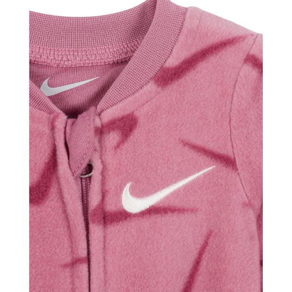 【送料無料+最大6％割引クーポン】 ナイキ Nike Microfleece Footed Coverall（Elemental Pink） フリース足つきカバーオール ロンパース 出産祝い 下着 肌着 パジャマ 女の子用