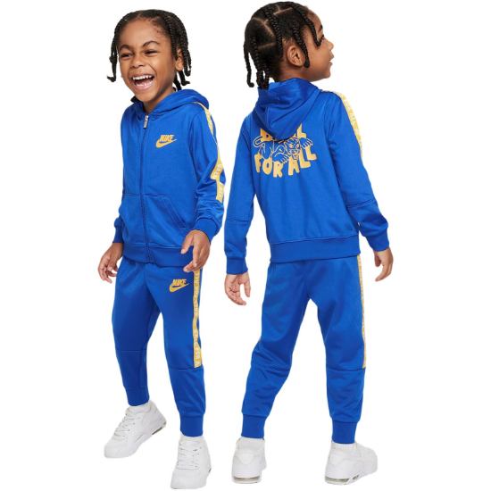 【送料無料+最大6％割引クーポン】 ナイキ 男の子用Nike Warm-Up Hooded Tricot 上下2点セット（Game Royal）ジャージ 子供用上下セット キッズ用セットアップ 出産祝い ギフト プレゼント