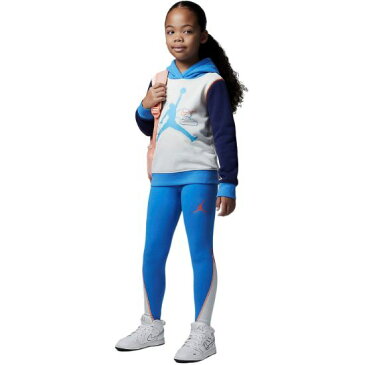 【送料無料+最大6％割引クーポン】 nike ナイキ ジョーダン 女の子用Jordan Colorblocked 上下2点セット（University Blue） パーカー トレーナー ジャージ 子供用上下セット キッズ用セットアップ 出産祝い