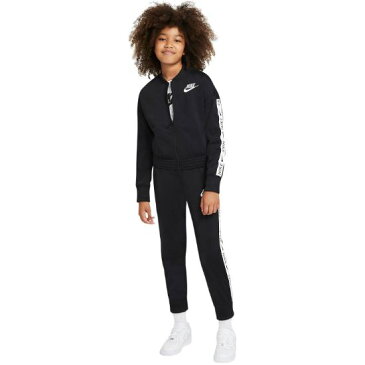 【送料無料+最大6％割引クーポン】 ナイキ 女の子用Nike Sportswear 上下2点セット（Black/White）ジャージ 子供用上下セット キッズ用セットアップ 出産祝い ギフト プレゼント