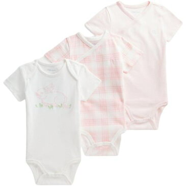 【送料無料+最大6%割引クーポン】 POLO RALPH LAUREN ポロ ラルフローレン 女の子用ポロバニー半袖ボディースーツ3枚セット(Pink/White) ボディスーツ ロンパース 下着 肌着 パジャマ 出産祝い ベビー服 うさぎさん ウサギさん 【楽ギフ_包装選択】