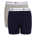 【ニコニコ割引対象】【送料無料】 TOMMY HILFIGER トミーヒルフィガー 4-18歳用サイズ 男の子用ボクサーパンツ2枚セット(Navy/Grey)下...