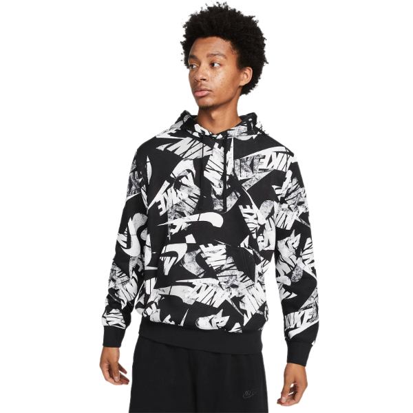 Rakuten - 【送料無料】【メンズ】 ナイキ Nike Sportswear Sport Essentials+ Allover Print Pullover Hoodie（Black） パーカー フーディー 長袖トップス トレーナー