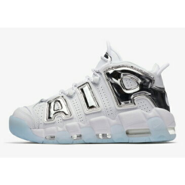 【送料無料+クーポン対象】nike ナイキ 【ウィメンズ/レディースサイズ（22.0-28.0cm）】 NIKE AIR MORE UPTEMPO Chrome （White/Chrome/Blue Tint） クローム モアテン アップテンポ スニーカー 靴 シューズ ストリートファッション 【楽ギフ_包装選択】