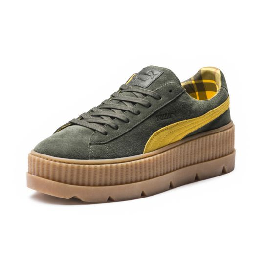 【送料無料+割引クーポン配布中】 PUMA プーマ 【レディース（23.5-26.5cm）】 PUMA by Rihanna FENTY SUEDE CLEATED CREEPER （Rosin-Lemon-Vanilla Ice） フェンティ リアーナ スニーカー 靴 シューズ ストリート 【楽ギフ_包装選択】