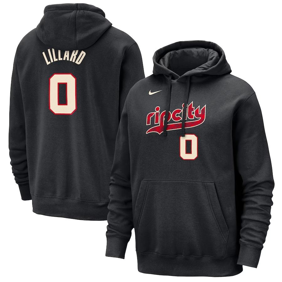  NIKE ナイキ メンズ ファナティクス Portland Trail Blazers Damian Lillard Playmaker パーカー（Black） トップス デイミアン・リラード ポートランド トレイルブレイザーズ