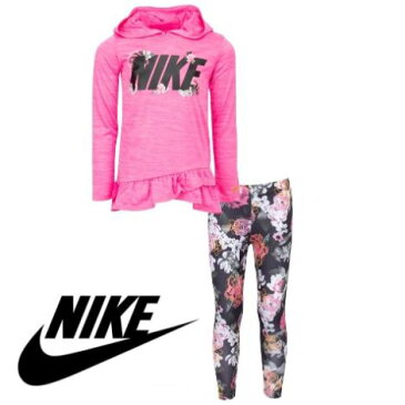 【送料無料+最大6％割引クーポン】 nike ナイキ 女の子用フローラルチュニックx花柄レギンス上下2点セット（Pinksicle） セットアップ ジョガーパンツ 子供用セットアップ ベビー・キッズ服 スウェットパンツ ジョガーパンツ