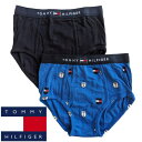 【ニコニコ割引対象】【送料無料】 TOMMY HILFIGER トミーヒルフィガー 16歳用（XL）サイズ 男の子用ブリーフパンツ2枚セット（Blue/Black）下着 肌着 アンダーウェア セット商品 ギフト プレゼント