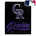 【送料無料】【特大サイズ152x127cm】 MLB公式 メジャーリーグ ブランケット ひざ掛け毛布 インテリア 模様替え 応援タオル コロラド・ロッキーズ C...