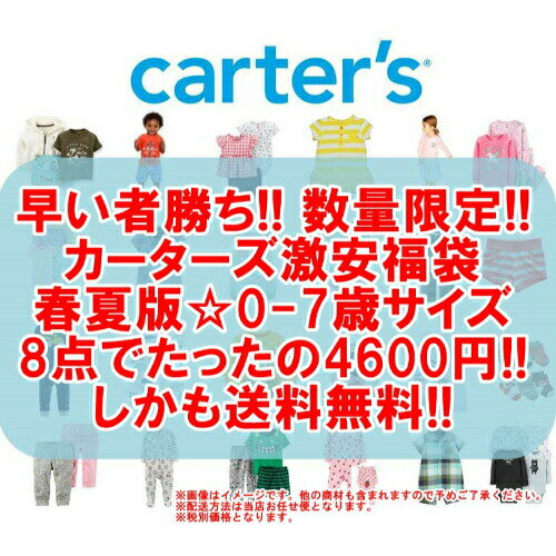 【数量限定】【春夏版福袋☆0-7歳サイズ】 carter'sのベビー・キッズアイテムが1点なんとたったの575円☆カーターズ激…